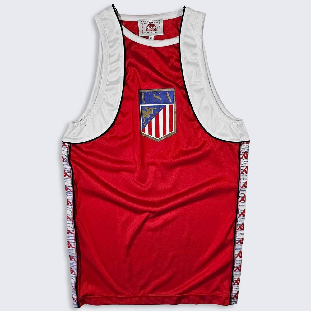 USA Track Vintage 80s Kappa Running Tank Top Singlet Shirt